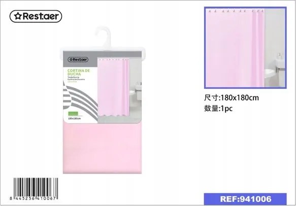 Elegáns Rózsaszín Zuhanyfüggöny 180x180 cm