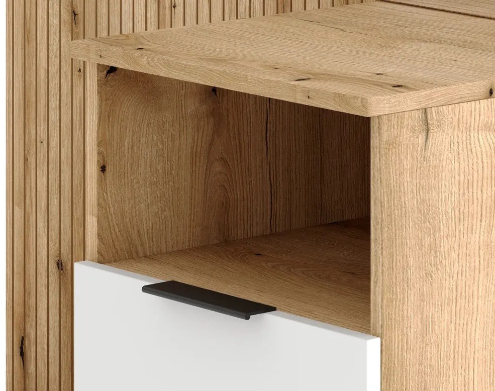 Nordic C előszoba bútor, Evoke tölgy / Tabilla / fehér színben