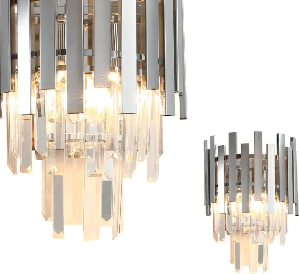 MILAGRO ML5995 ASPEN Kristály Fali Lámpa Króm E14 IP20