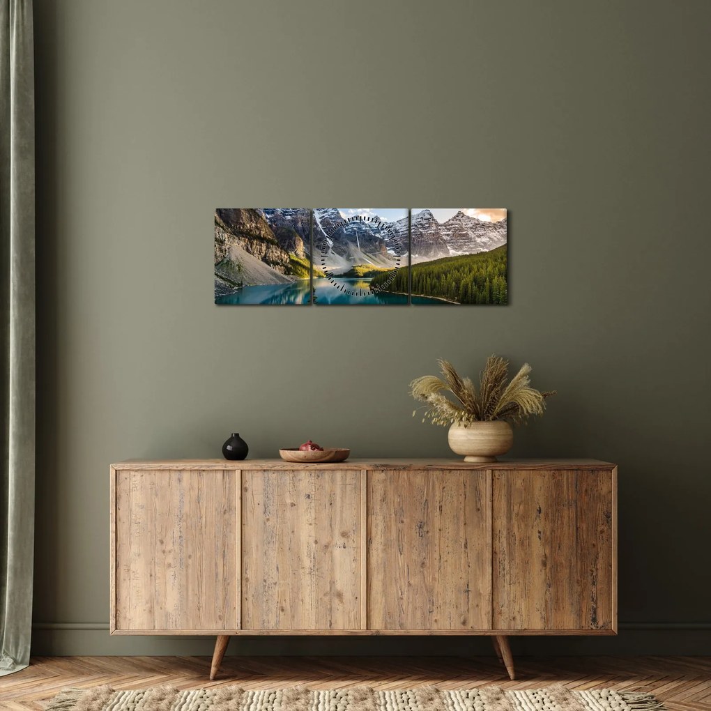 Kép - Kanada, Banff Nemzeti Park, Moraine Lake (órával) (90x30 cm)