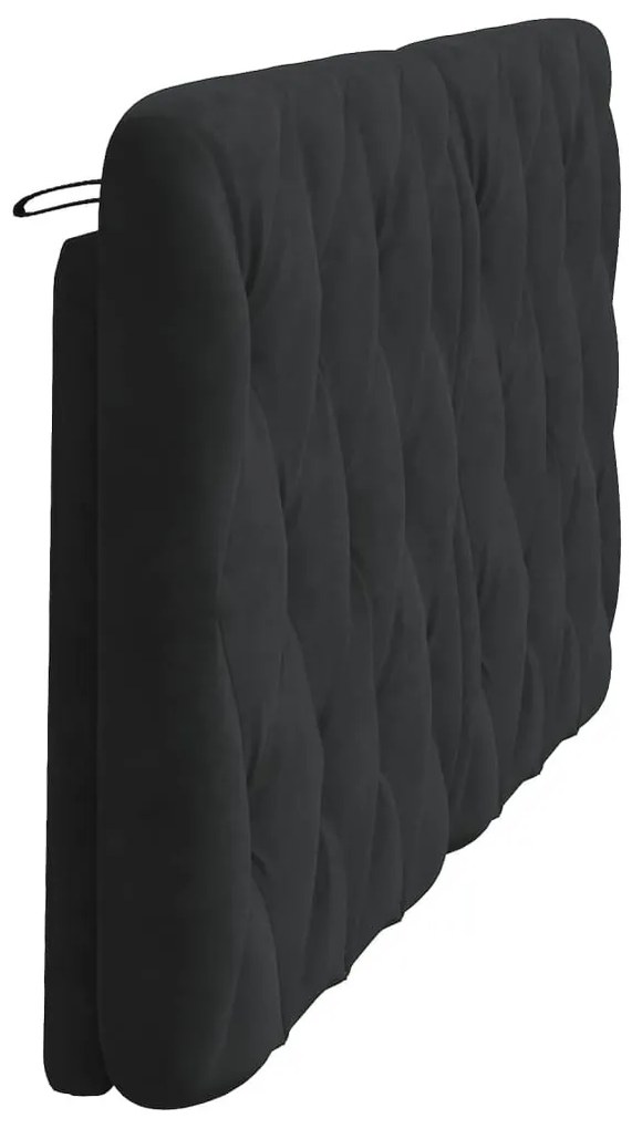 fekete bársony fejtámla párna 160 cm