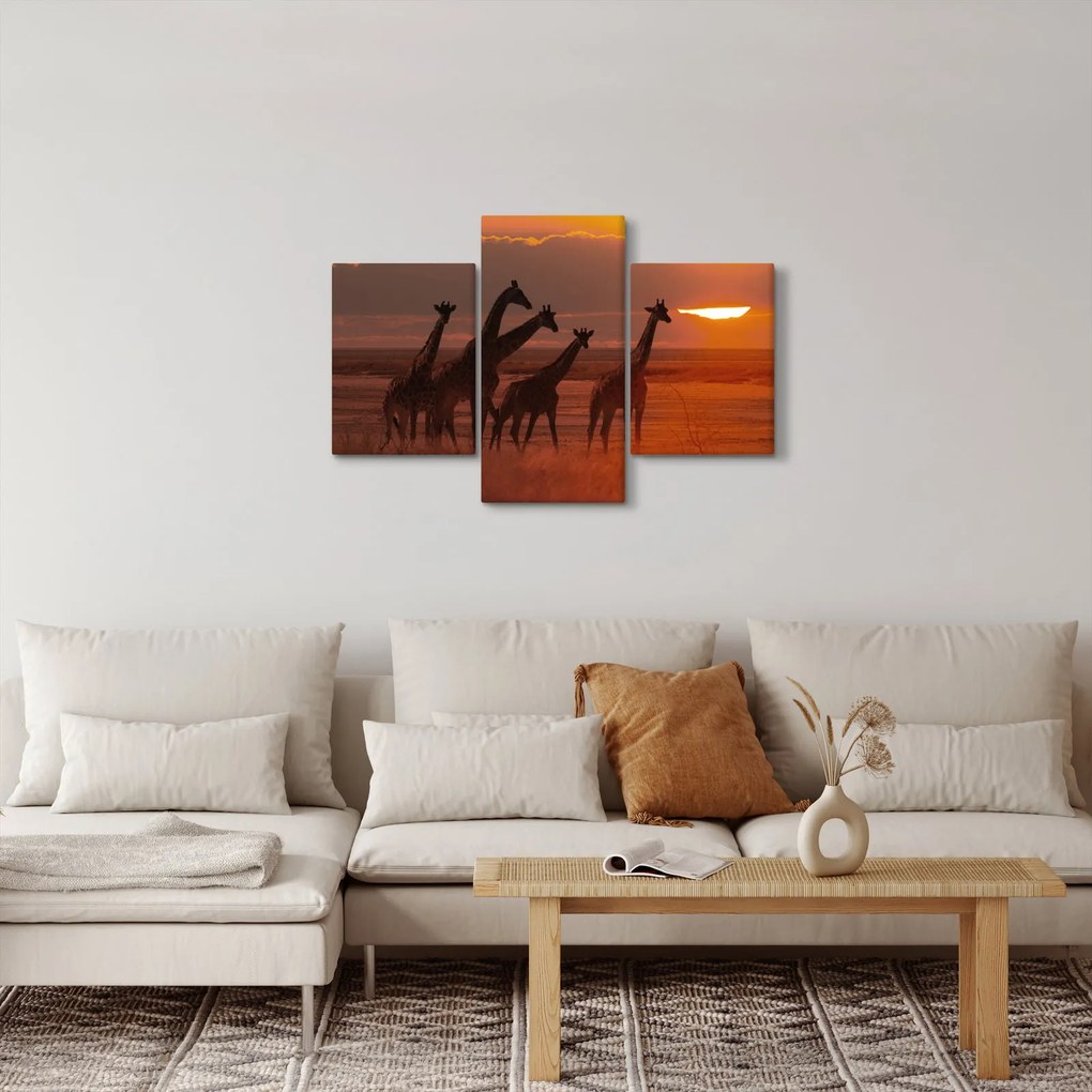 Kép - Zsiráfok az afrikai szavannán (90x60 cm)