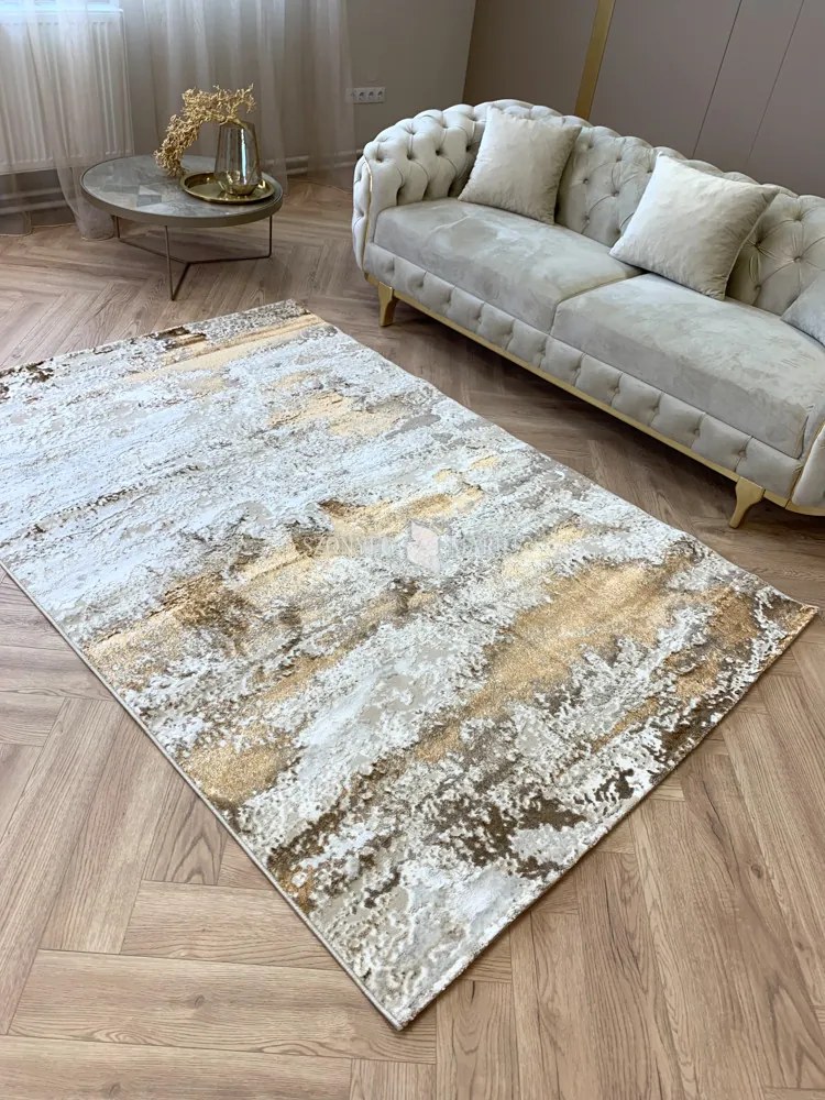 Sunset márvány mintás szőnyeg 8385 (Gold) 60x220