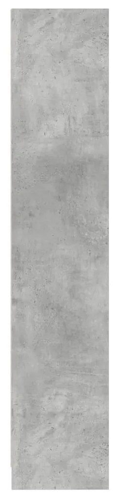 betonszürke szerelt fa könyvespolc 57 x 28,5 x 107,5 cm