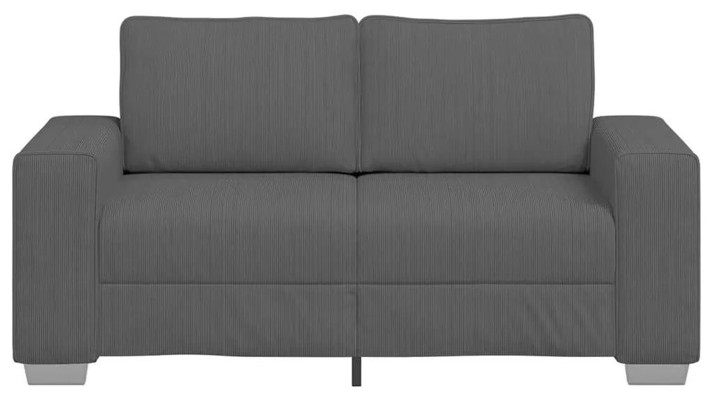 sötétszürke kordbársony szövet loveseat kanapé 120 cm