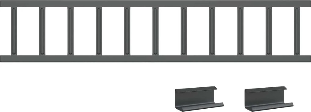 vidaXL Tető havazásvédő Antracit 100 x 2,5 x 20 cm Acél