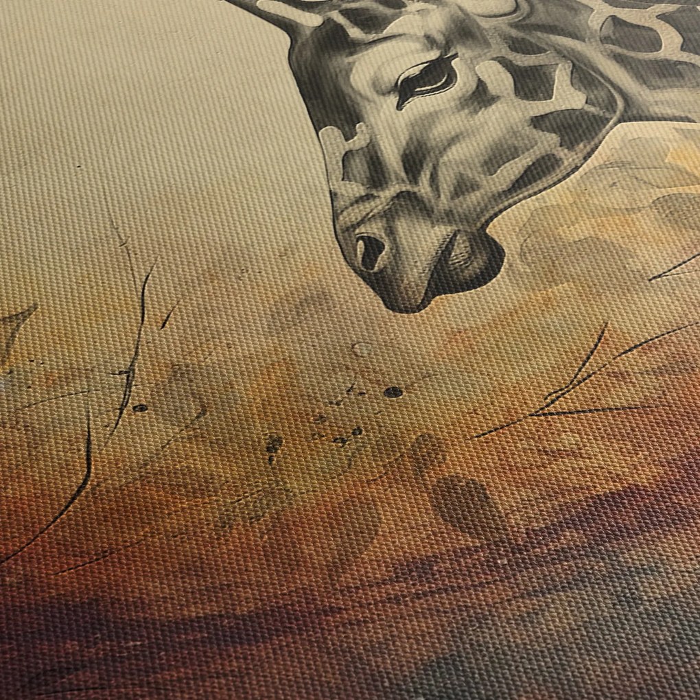 Kép - Zsiráf, festmény (90x60 cm)