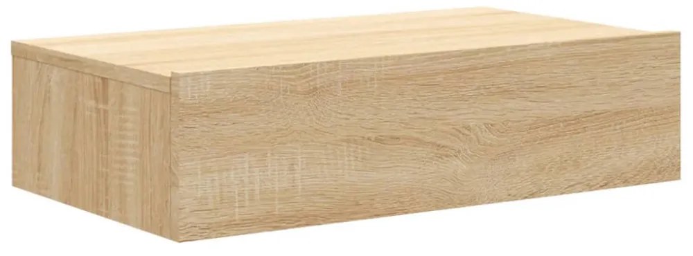sonoma tölgyszínű TV-szekrény LED-lámpákkal 60x35x15,5 cm