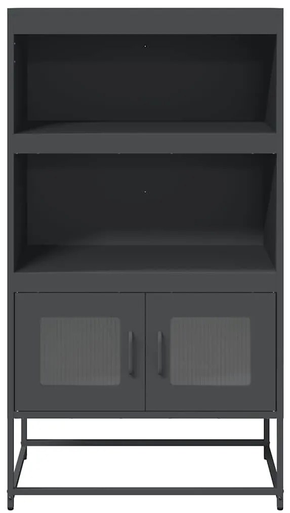 Highboard antracit 68x39x123 cm Acél