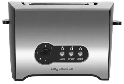 Aigostar - Kenyérpirító két lyukkal 900W/230V króm