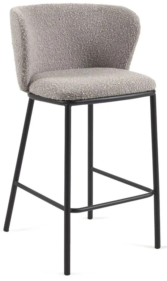Szürke bárszék szett 2 db-os (ülésmagasság 65 cm) Ciselia – Kave Home