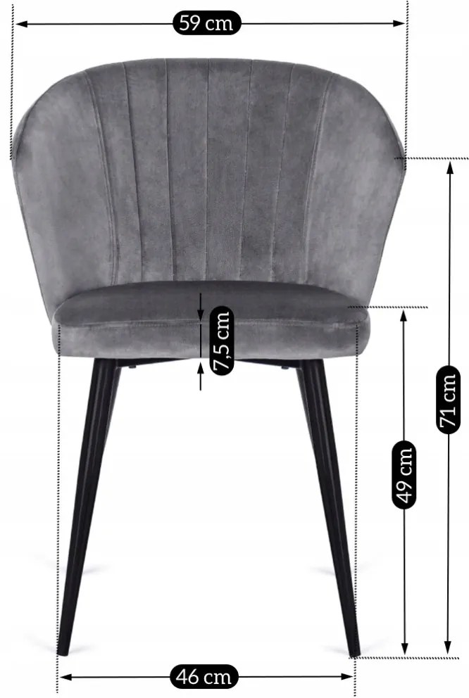 Szürke Bársony Étrkezőszék GENT