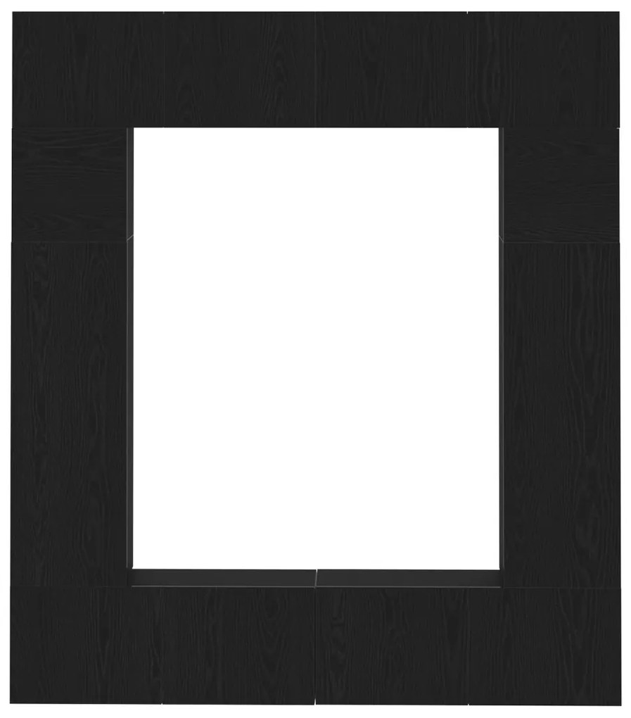 TV szekrény 8 pcs Fekete 80 x 30 x 30 cm Faanyag