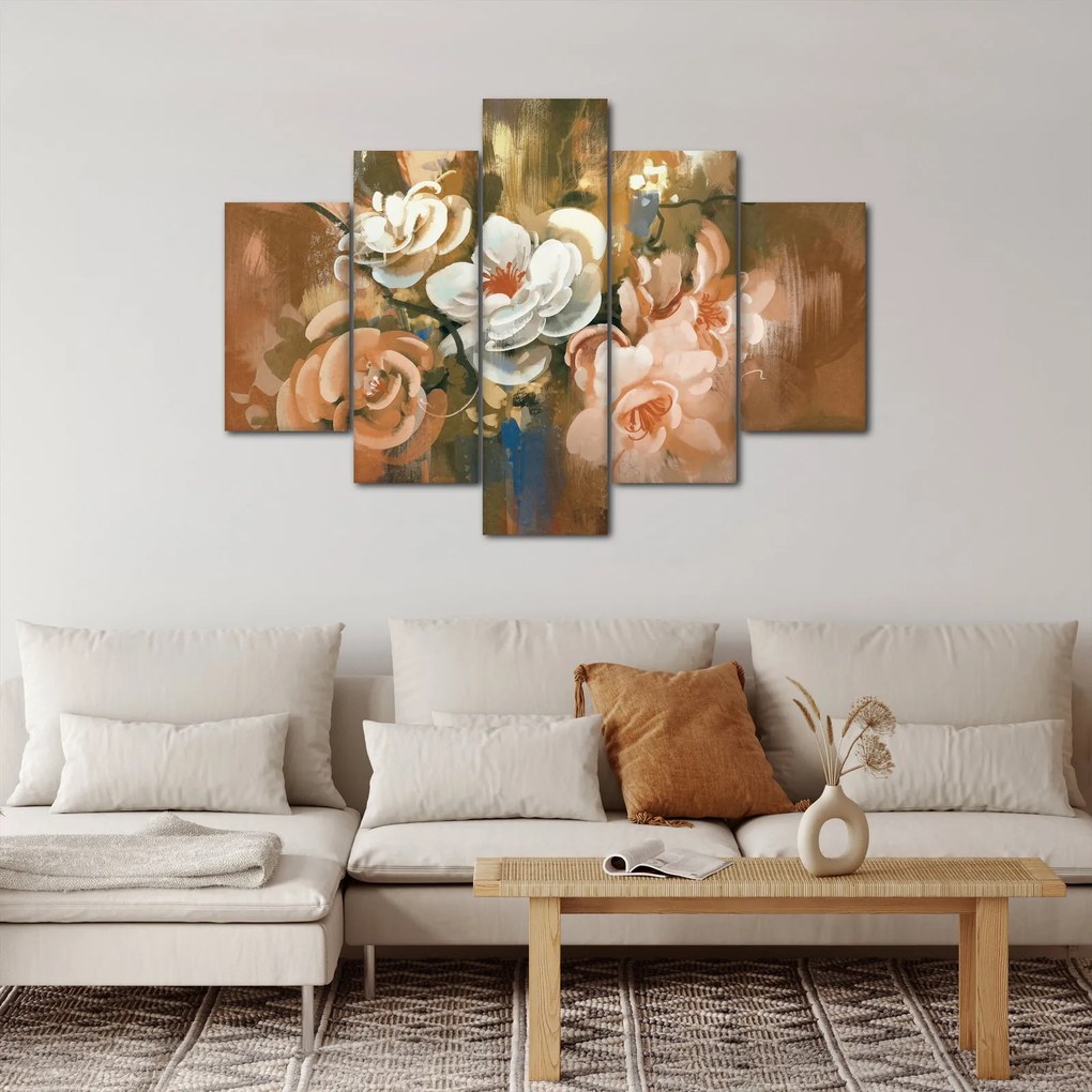 Kép - Festett csokor virág (150x105 cm)