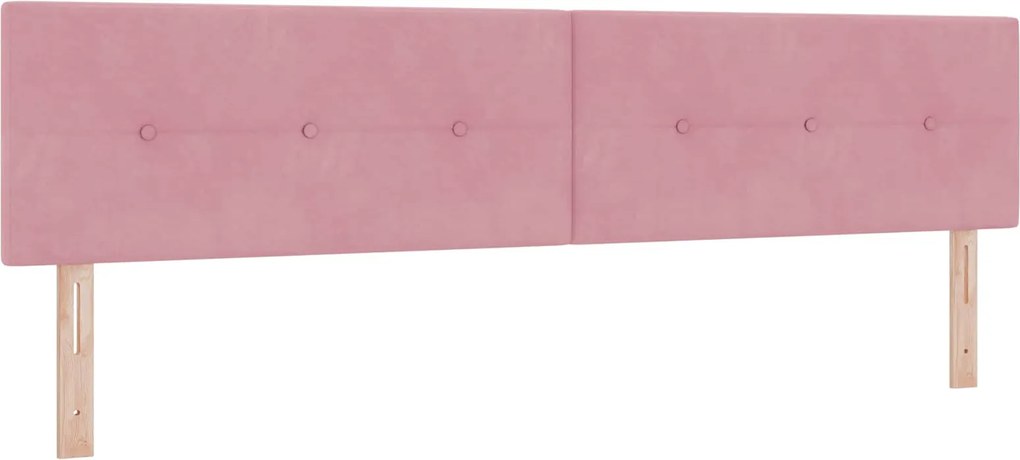 vidaXL LED ágytámla LED -es lámpákkal Rózsaszín 200 cm Poliészter