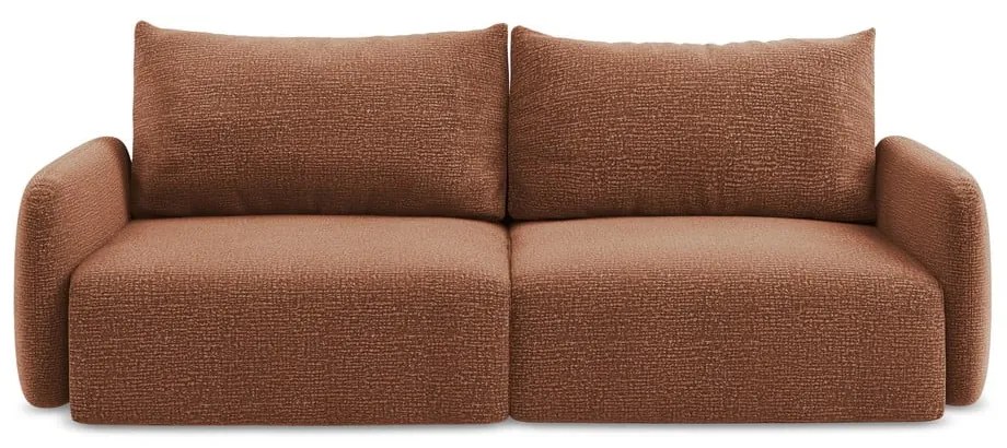 Téglavörös kinyitható-tárolóhelyes kanapé 238 cm Kalena – Makamii