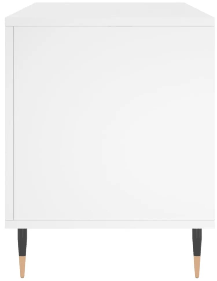 fehér szerelt fa hanglemezszekrény 100 x 38 x 48 cm