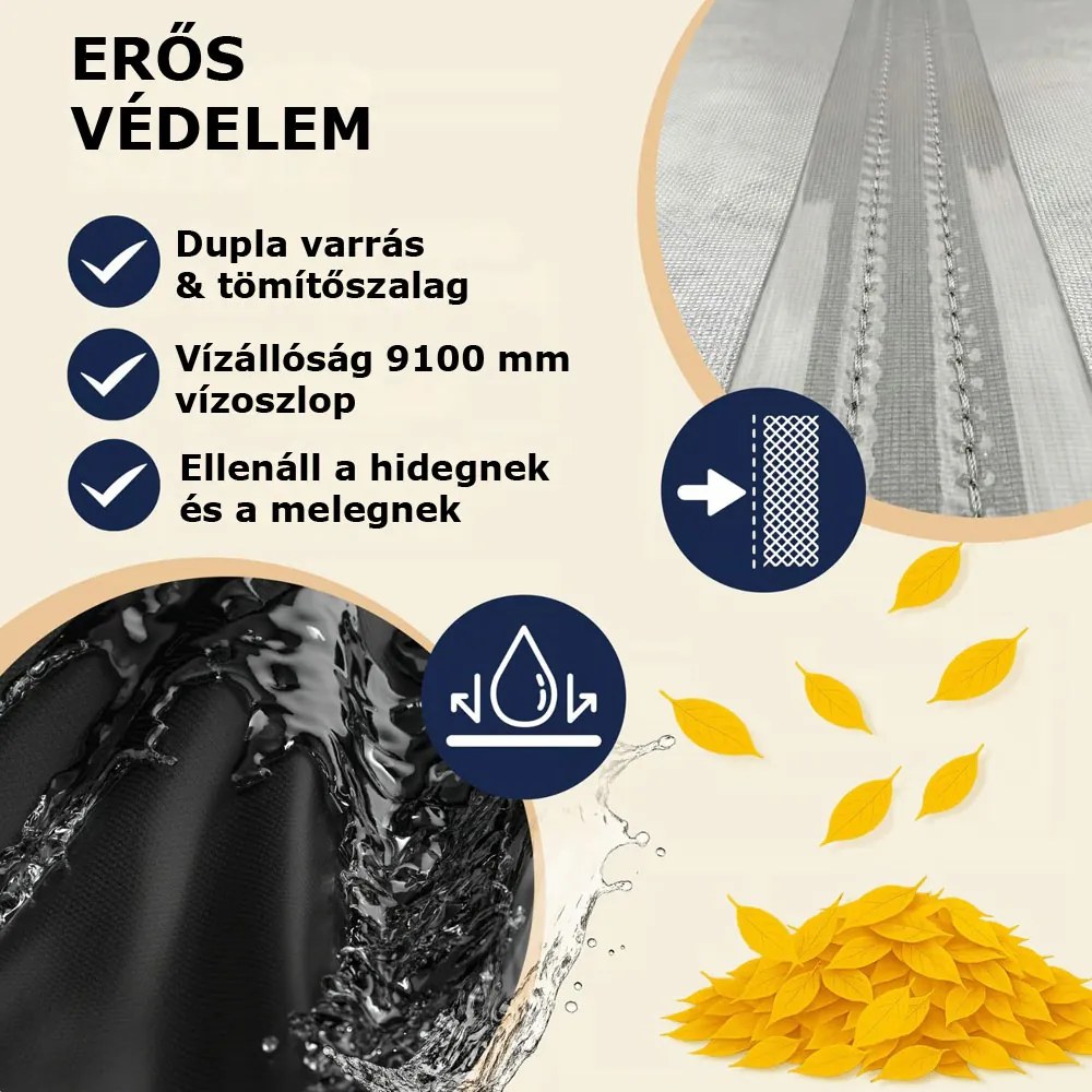 BEER COVER védőponyva sörasztal garnitúrához, 180x90x74cm, antracit Kingsleeve