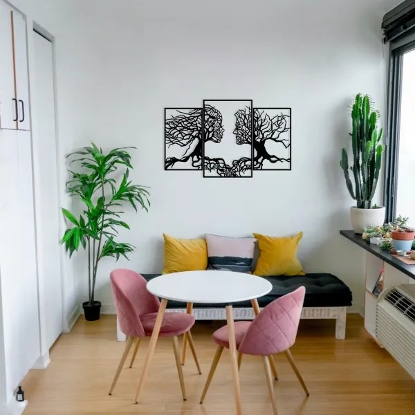 Fali dekoráció 116x71 cm Az élet fája fém