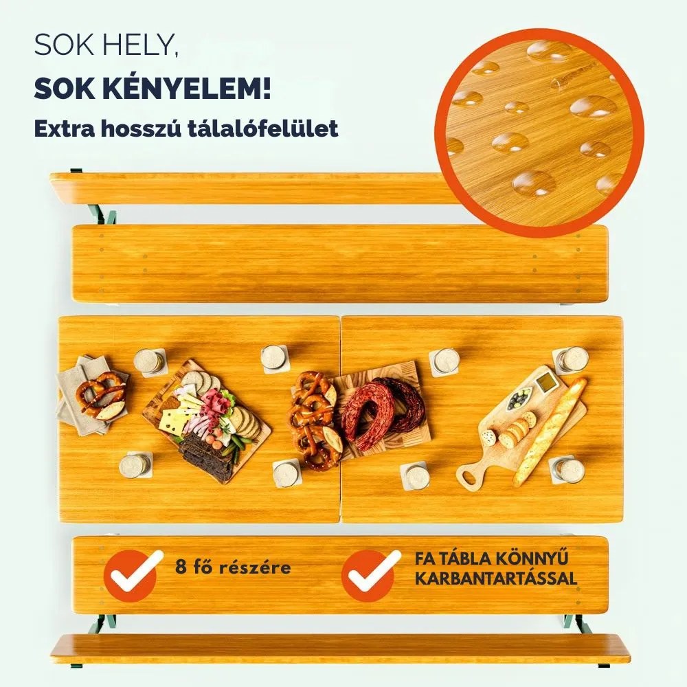PRAKTIK sörpad készlet háttámlával, 170cm, barna Jurhan
