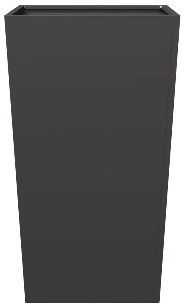 fekete acél kerti növénytartó 45 x 45 x 75 cm