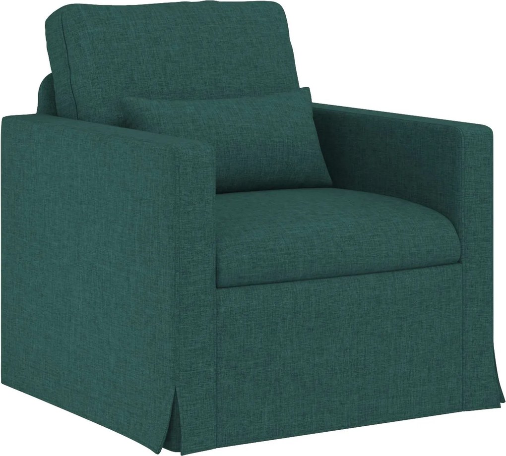 vidaXL Kanapé Sötétzöld 78 x 78 x 80 cm szövet