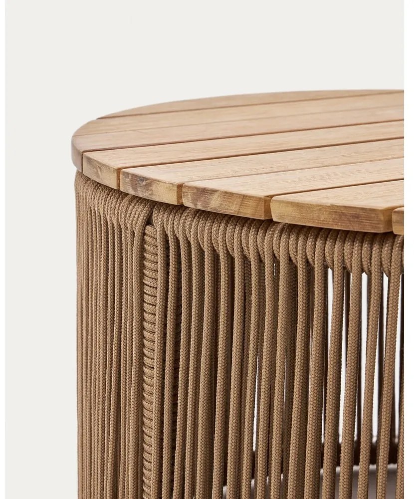 Kerek kerti dohányzóasztal akácfa asztallappal ø 60 cm Dandara – Kave Home