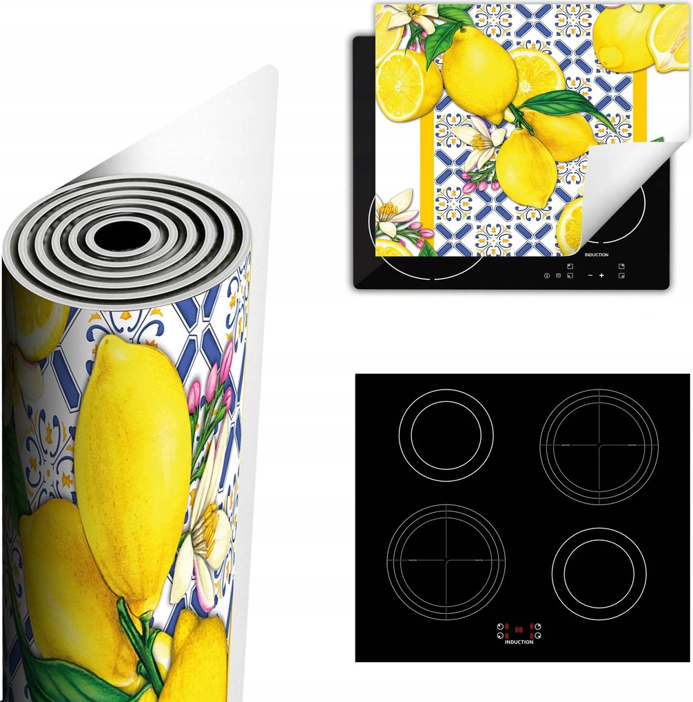 Tűzhelyvédő Szőnyeg Több Hely 60x52 mozaik citrom