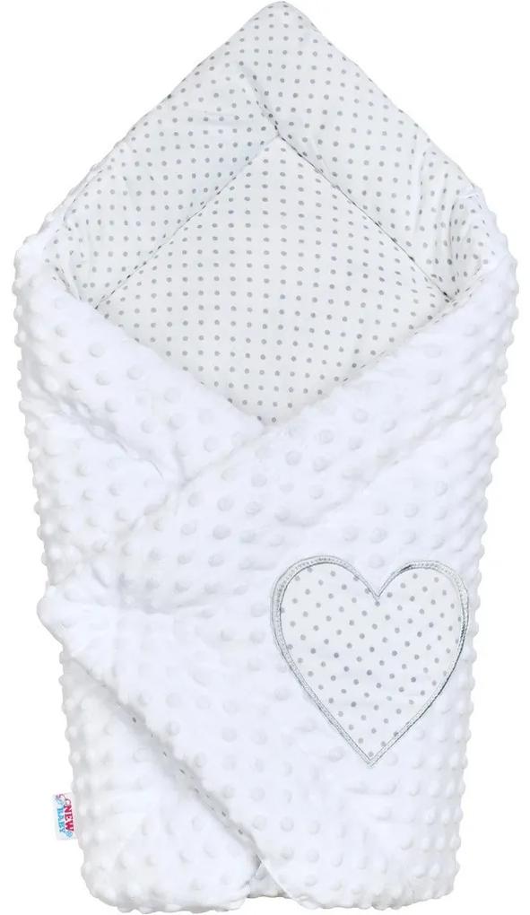 Luxus pólya Minky-ből New Baby fehér 73x73 cm