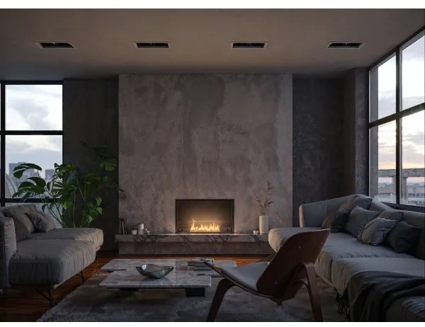 InFire - Beépített BIO kandalló 49,4x84,4 cm 3,5kW fekete