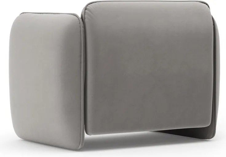 Sötétszürke bársony fotel Georgia – Micadoni