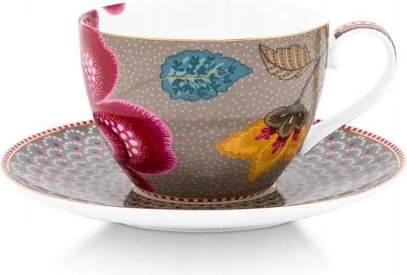 Eszpresszó csésze Blooming Tales Fantasy Khaki PiP Studio, 300 ml