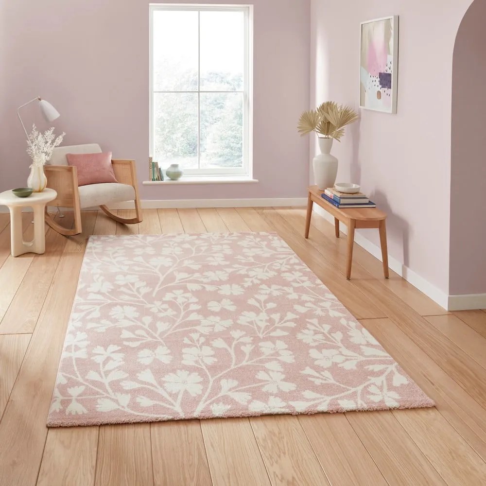 Világos rózsaszín szőnyeg 160x230 cm Grace Floral – Catherine Lansfield