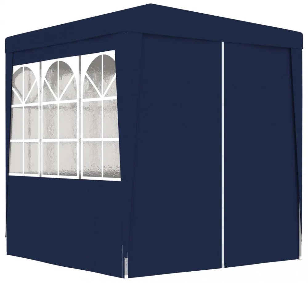 kék rendezvénysátor oldalfalakkal 2,5 x 2,5 m 90 g/m²