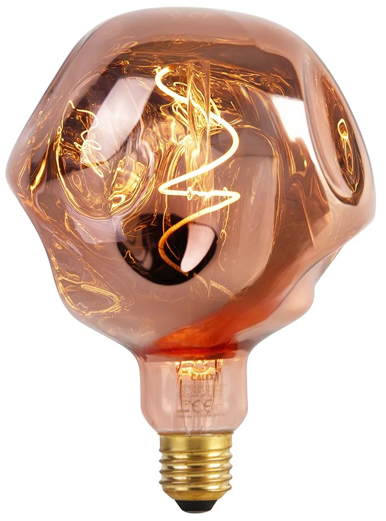 E27 szabályozható LED izzó G125 rózsaszín 4W 70lm 1800K