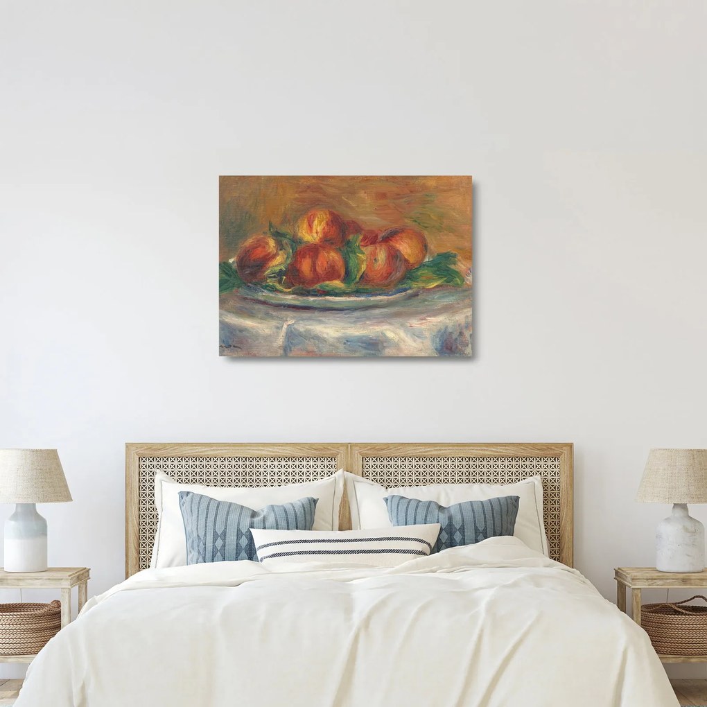 Üveg kép - Auguste Renoir, Peaches on a Plate, reprodukciók (70x50 cm)