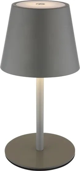 Globo 58488G-LED Dimmelhető érintéses tölthető kültéri asztali lámpa VANNIE 3W/5V IP54 1800mAh szürke