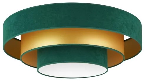 Duolla - LED Mennyezeti lámpa LUNETA LED/26W/230V átm. 60 cm 4000K zöld/arany