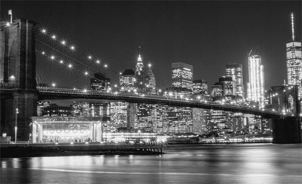 Flizelin tapéta Divatos 3D fali ragasztóval Éjszakai panoráma 416x254 Ragasztó