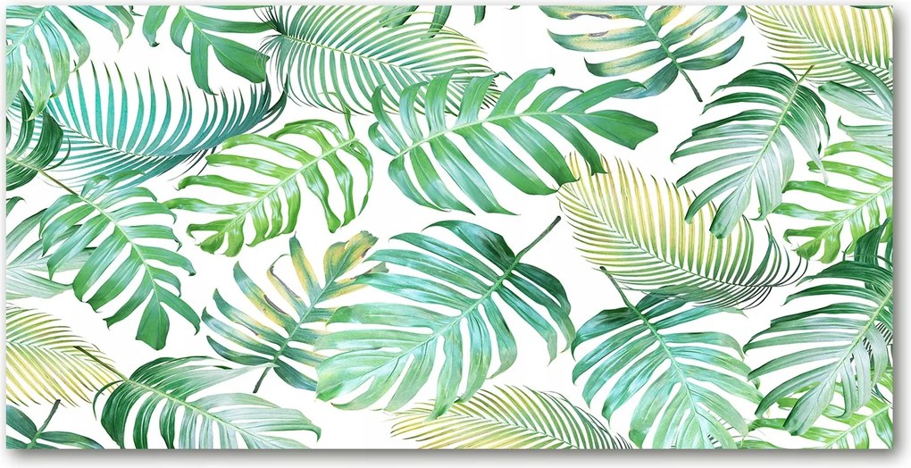 Fotó üvegkép Trópusi levelek 140x70