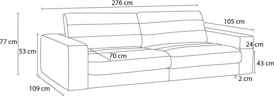 Világosszürke bársony kanapé 276 cm Sierra – Bobochic Paris