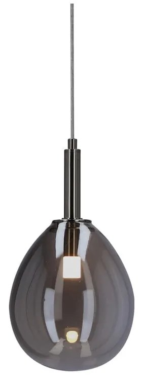 Szürke LED függőlámpa üveg búrával Lukka – Candellux Lighting