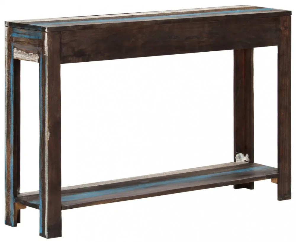 Vintage stílusú tömör fa tálalóasztal 118 x 30 x 80 cm