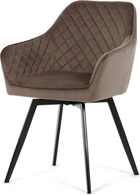 Étkezőszék barna bársony DCH-425 BR4