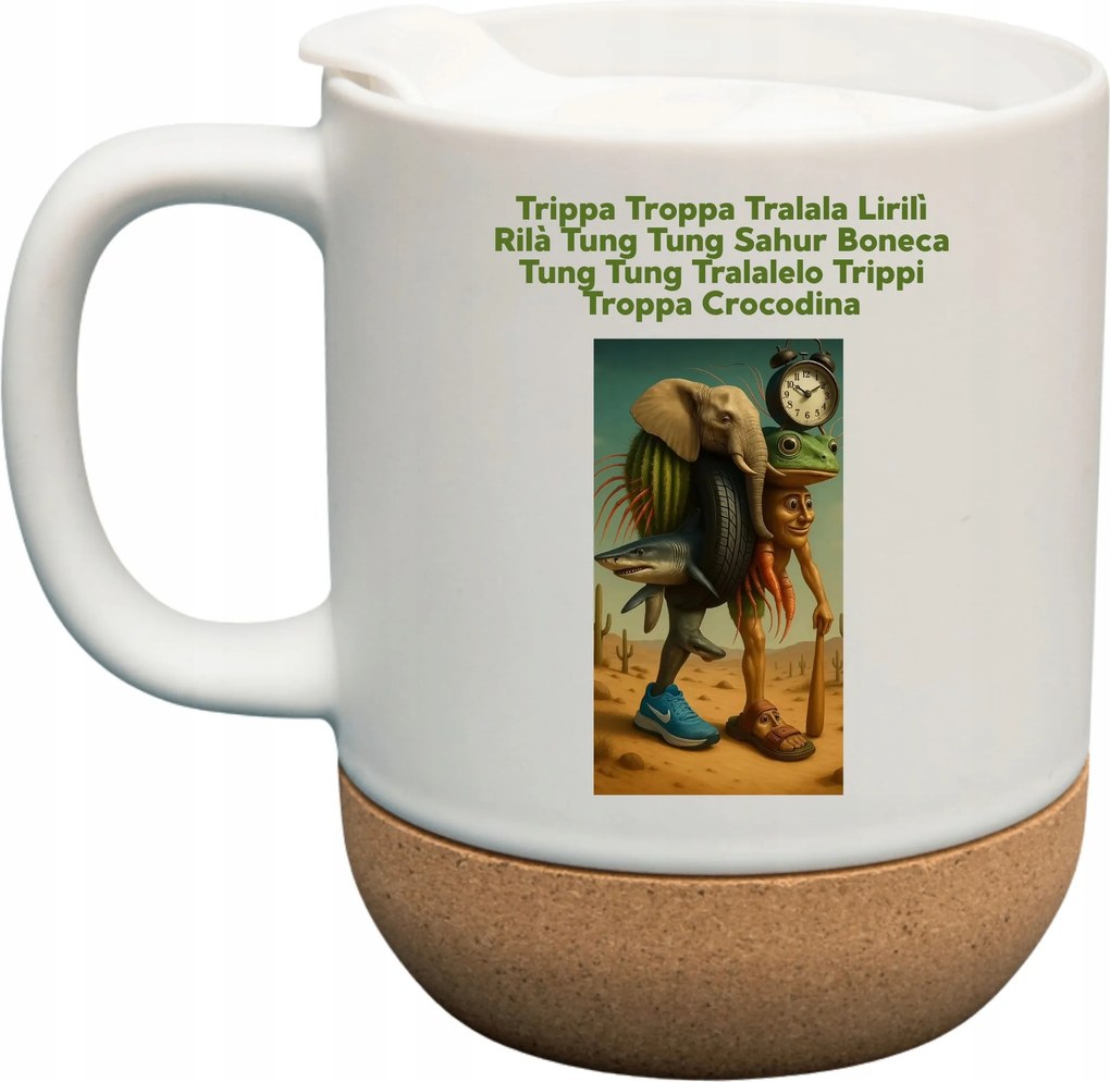 Bögre Fehér Parafa Viral Brainrot Mem Tiktok Tralalelo Trippi Troppa