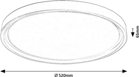 Rabalux 75087 - ZERINA LED fényerőszabályozható mennyezeti lámpa, 54 W/230 V, IP40, 3000–6500 K, átmérő 52 cm + távirányító
