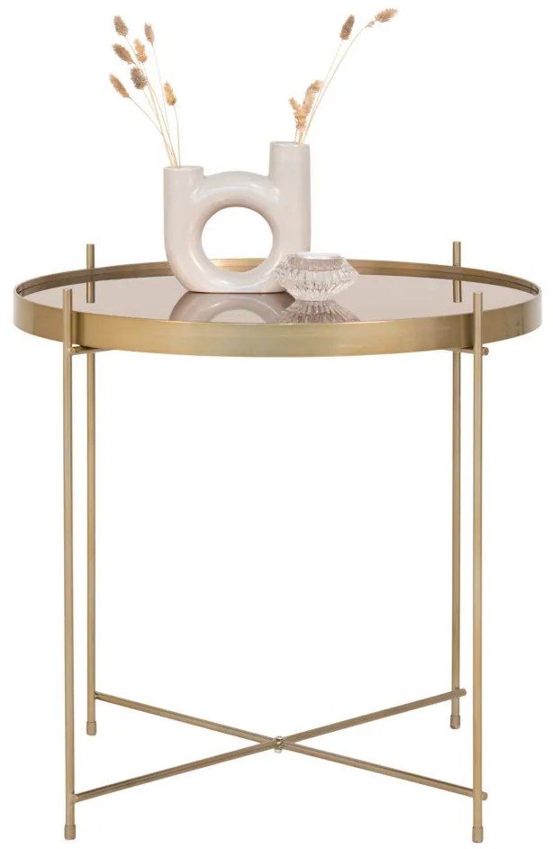 Venezia dohányzóasztal rézszínű, Ø48xh48cm