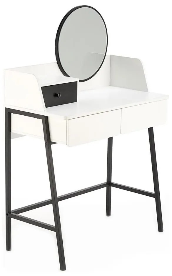 Öltözködő asztal AGNES 120x80 cm fehér/fekete