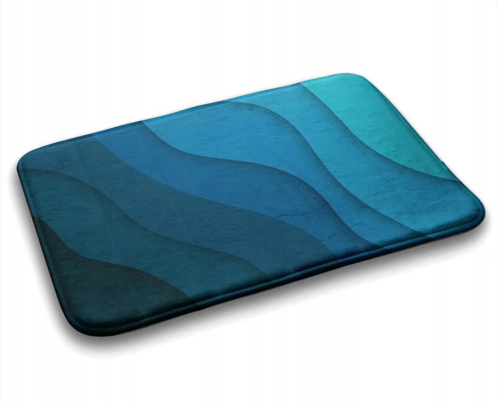 Fürdőszobaszőnyeg Kék színátmenetes 90x60