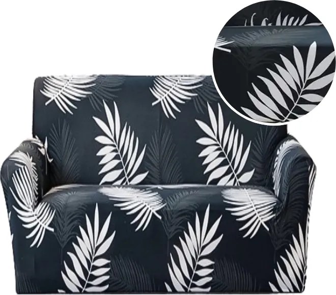 Kanapé Huzat Sarok Kanapé 90-140 CM 1 Személyes Grafika Pálmalevelek